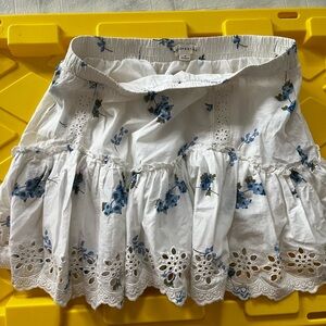 Aeropostale White and Blue Bubble Mini Skirt